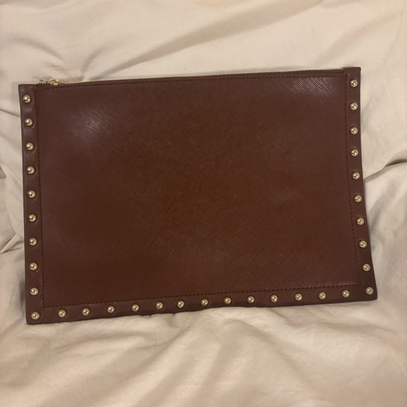 White House Black Market Brown Wristlet – Gold-Tone Accents, Excellent Condition - Picture 8 of 8